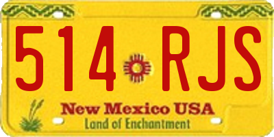 NM license plate 514RJS