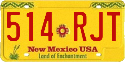 NM license plate 514RJT