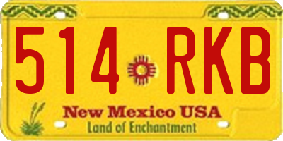 NM license plate 514RKB