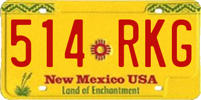 NM license plate 514RKG