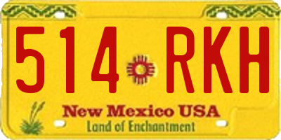 NM license plate 514RKH
