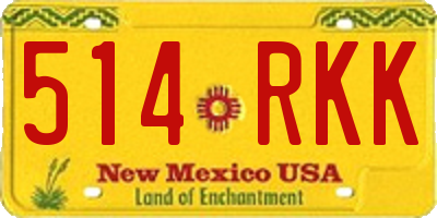 NM license plate 514RKK