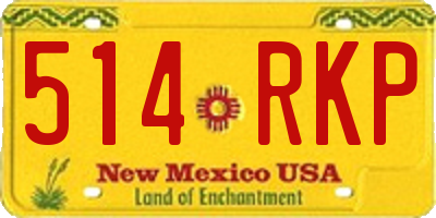 NM license plate 514RKP