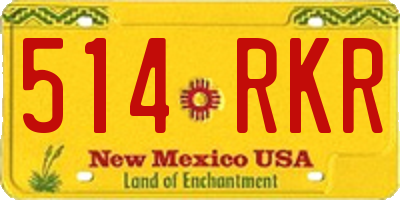 NM license plate 514RKR