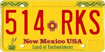 NM license plate 514RKS