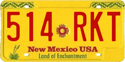 NM license plate 514RKT