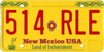 NM license plate 514RLE