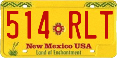 NM license plate 514RLT