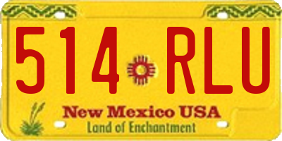 NM license plate 514RLU