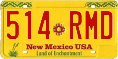 NM license plate 514RMD