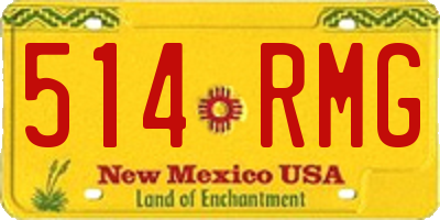 NM license plate 514RMG