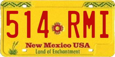 NM license plate 514RMI