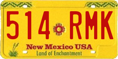 NM license plate 514RMK