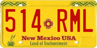NM license plate 514RML