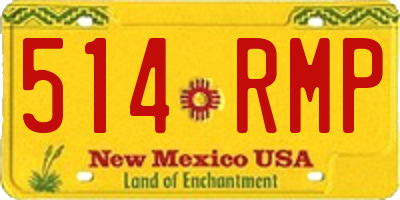 NM license plate 514RMP