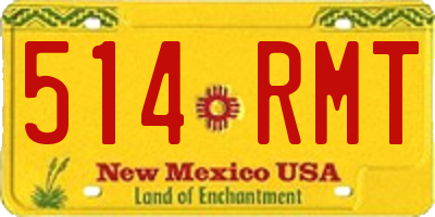 NM license plate 514RMT
