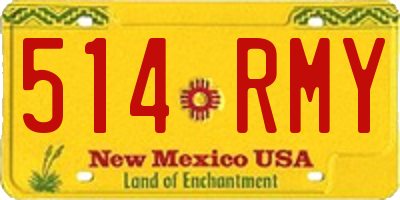 NM license plate 514RMY