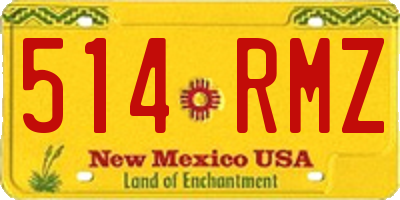 NM license plate 514RMZ