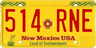 NM license plate 514RNE