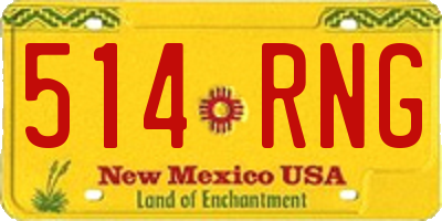 NM license plate 514RNG