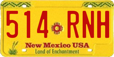 NM license plate 514RNH