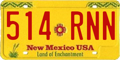 NM license plate 514RNN