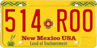 NM license plate 514ROO