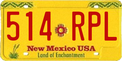 NM license plate 514RPL