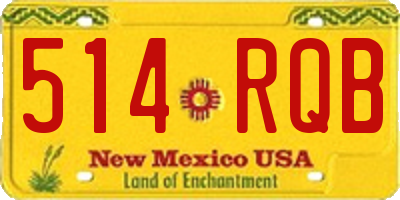 NM license plate 514RQB