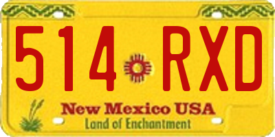 NM license plate 514RXD