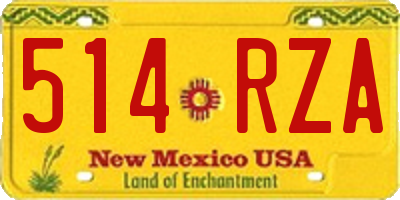 NM license plate 514RZA