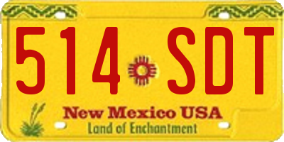 NM license plate 514SDT