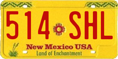 NM license plate 514SHL