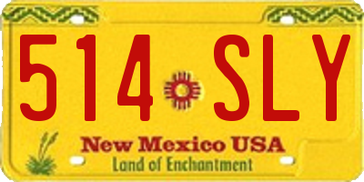 NM license plate 514SLY