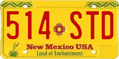 NM license plate 514STD