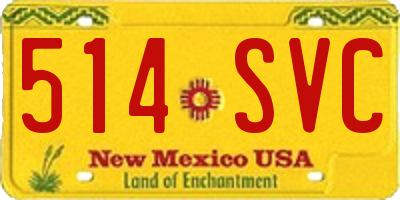 NM license plate 514SVC