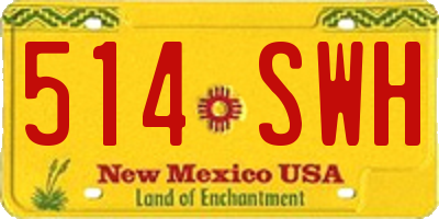 NM license plate 514SWH