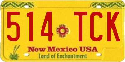 NM license plate 514TCK