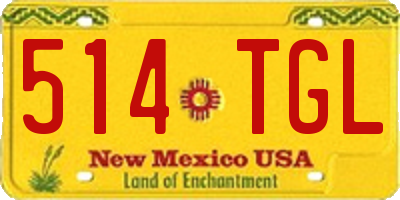 NM license plate 514TGL