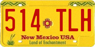 NM license plate 514TLH