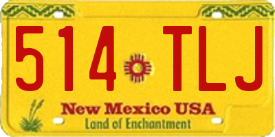NM license plate 514TLJ