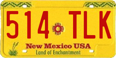 NM license plate 514TLK