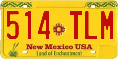NM license plate 514TLM