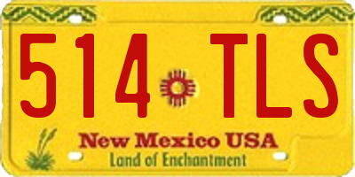 NM license plate 514TLS