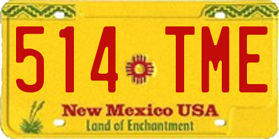 NM license plate 514TME