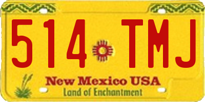 NM license plate 514TMJ