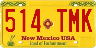 NM license plate 514TMK