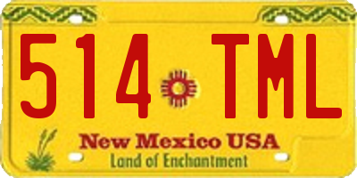 NM license plate 514TML