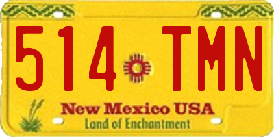 NM license plate 514TMN