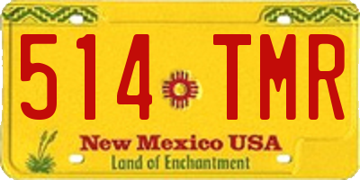 NM license plate 514TMR